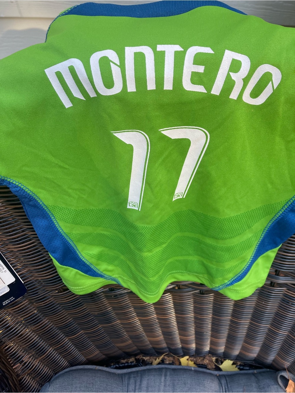 adidas Green and Blue 'Montero 17' Soccer Jersey 12months size
